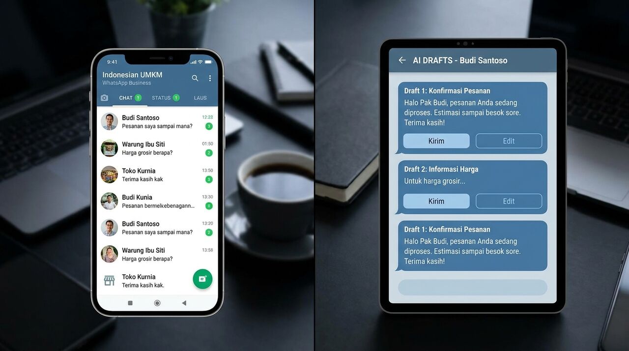 WhatsApp Inbox + AI auto-balas